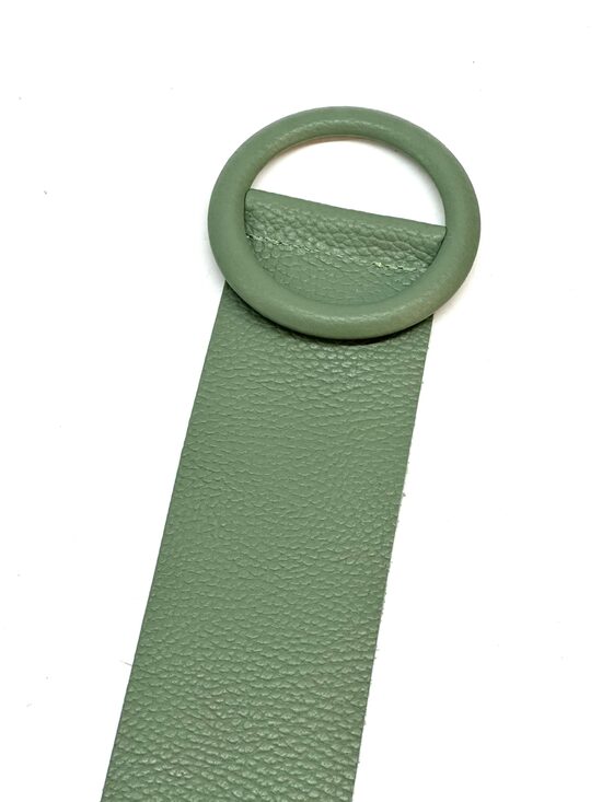 Plata ādas josta Piparmētru krāsā